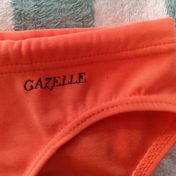 RARE VINTAGE NWOT GAZELLE SWIM BRIEF, ORANGE, SIZE "1" (Estimate 30" - 32") - Picture 3 of 7